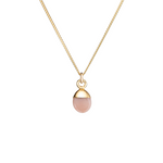 Pink Opal Tiny Tumbled Necklace |Love & Hope (Gold)