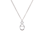 Quartz Tiny Tumbled Necklace | Healing (Silver) | Decadorn