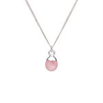 Tiny Tumbled Gemstone Necklace - Silver - Pink Opal (Hope and Love) - Decadorn