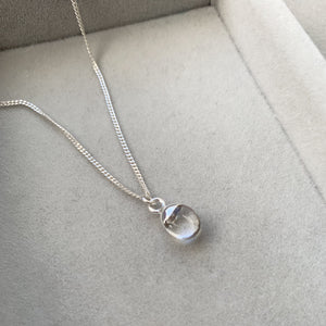 
            
                Load image into Gallery viewer, Tiny Tumbled Gemstone Necklace - Silver - Quartz (Healing) - Decadorn
            
        