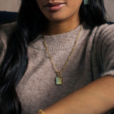 Labradorite Large Gem Slice Chunky Chain Necklace | Adventure (Gold Plated)