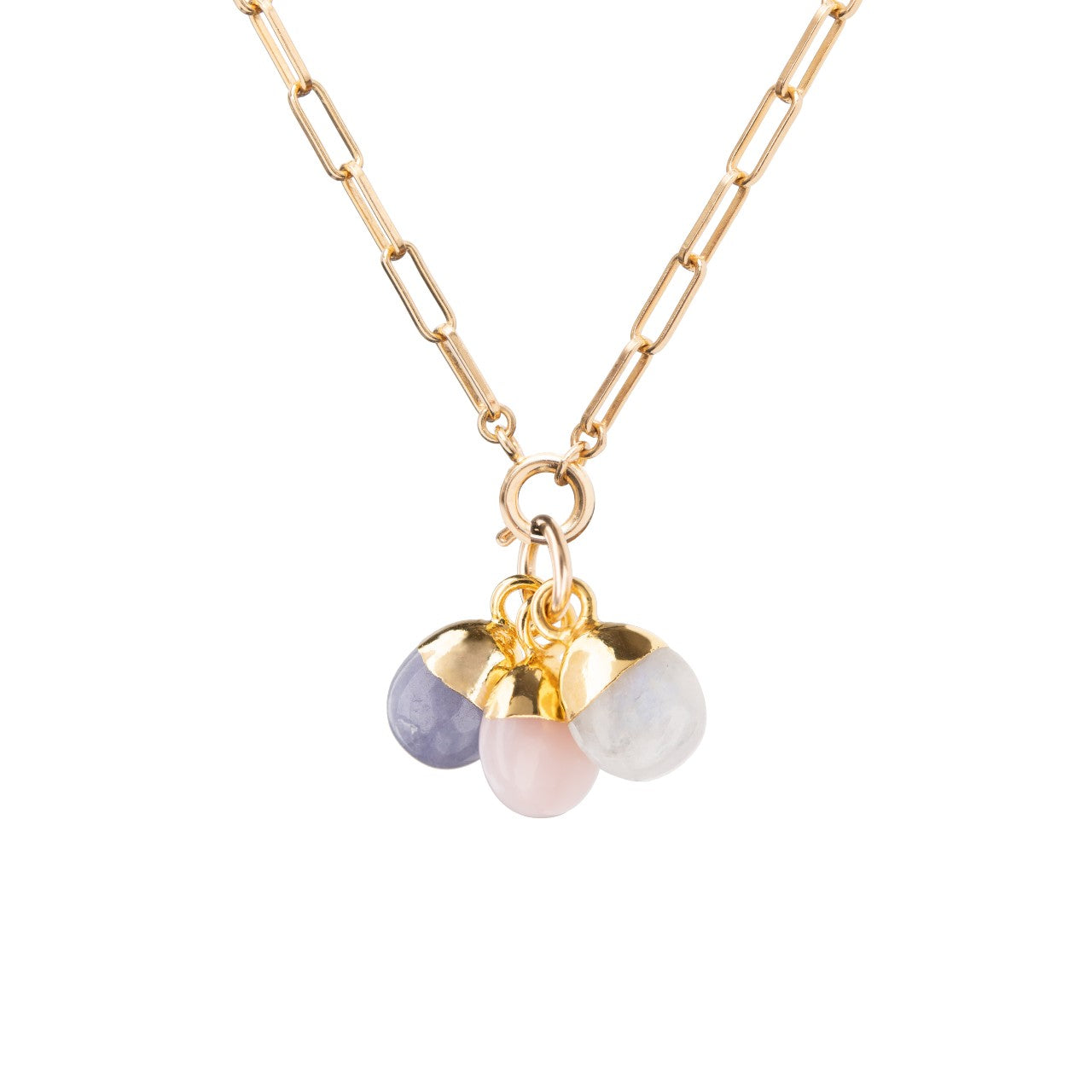 Create Your Own | Birthstone Chunky Necklace - Tiny Tumbled (Gold Plated)
