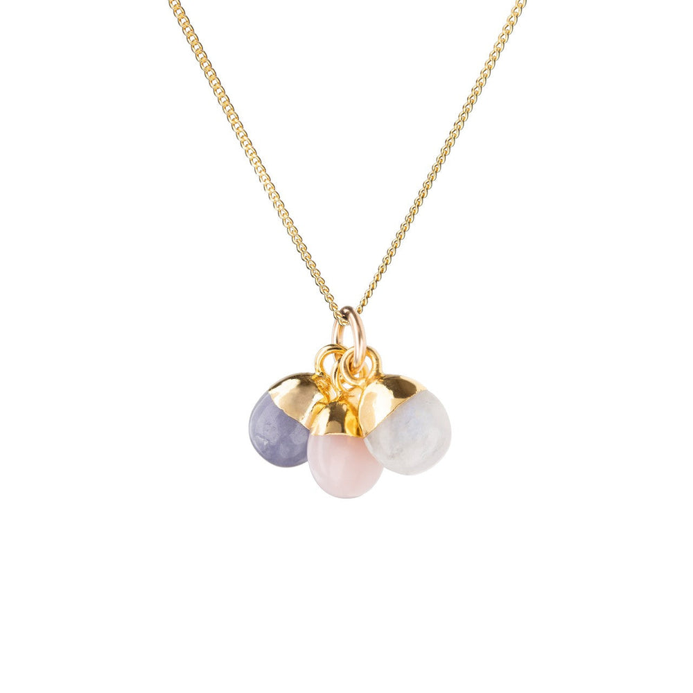 Create Your Own | Birthstone Necklace - Tiny Tumbled (Gold Plated)